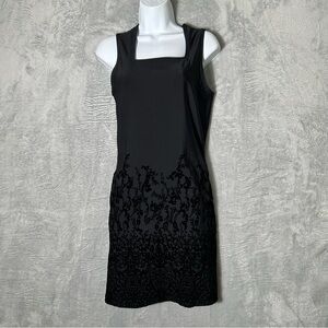 Vintage Luly K Dress‎ Size Small Black Crushed Velvet Stretch Goth Evening Y2K